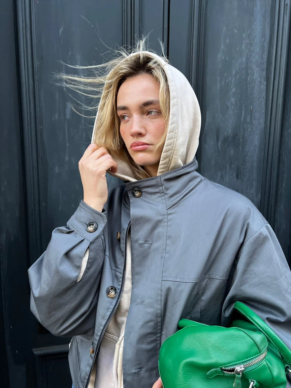 Veste Bomber Zoralie gris, vue 7