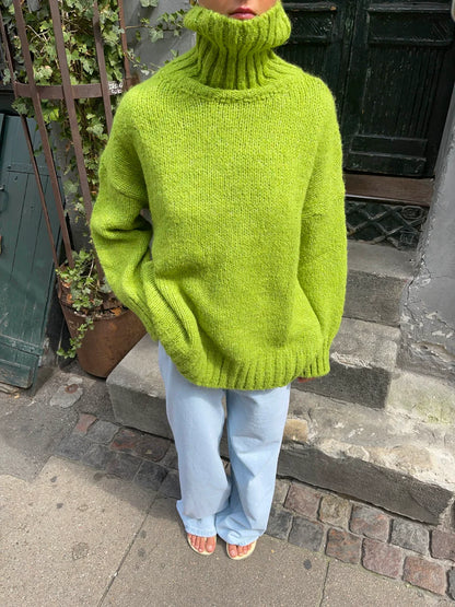 Pull Oversize Paola vert anis, vue 7