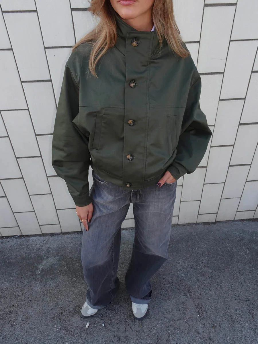 Veste Bomber Zoralie vert, vue 7