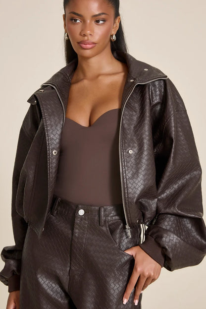 Veste Khatalina marron, vue 3