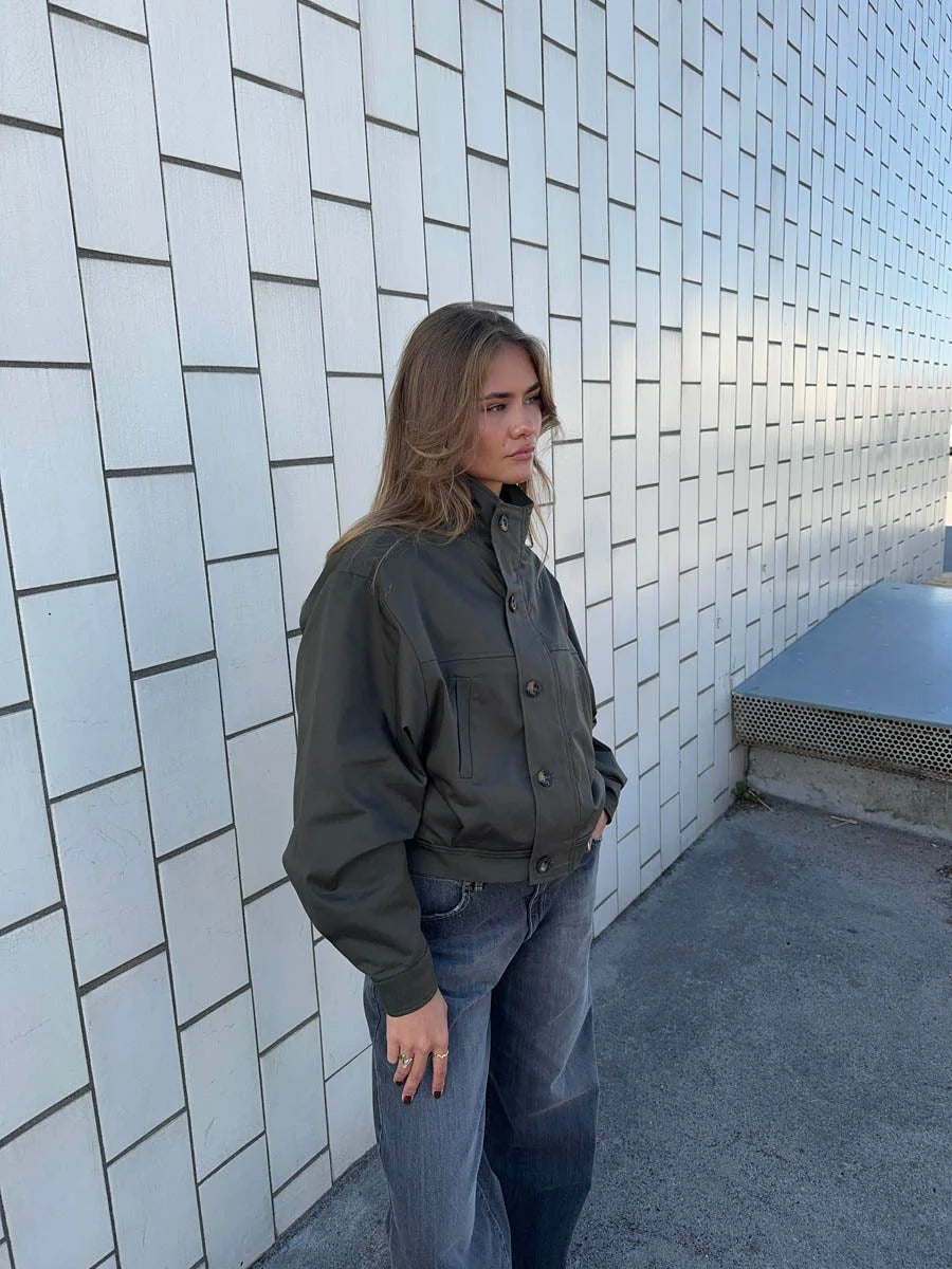Veste Bomber Zoralie vert, vue 5