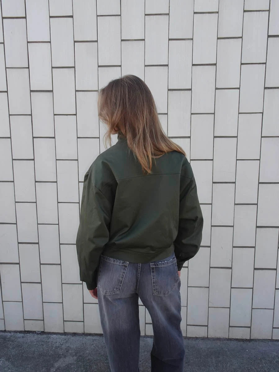 Veste Bomber Zoralie vert, vue 3