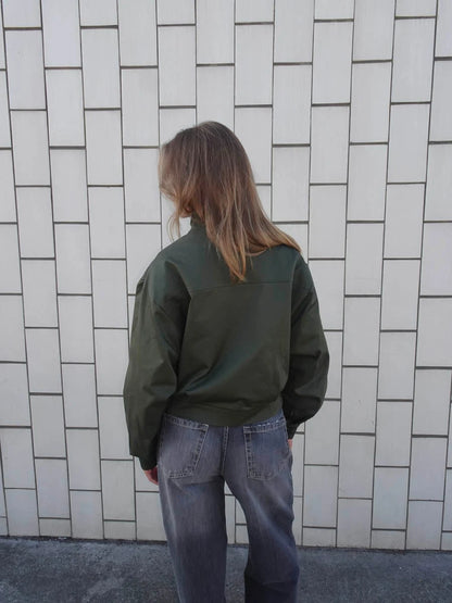Veste Bomber Zoralie vert, vue 3