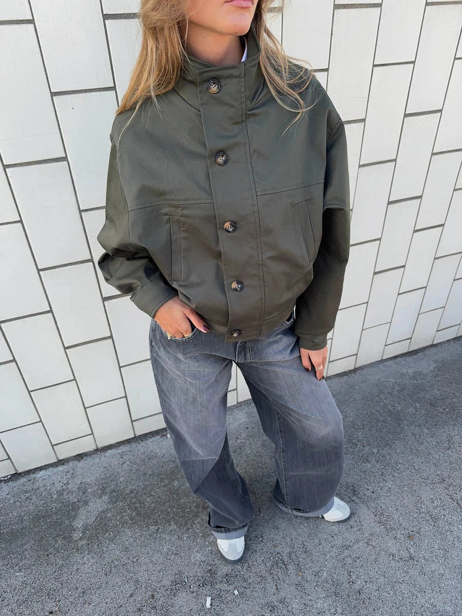 Veste Bomber Zoralie vert, vue 2