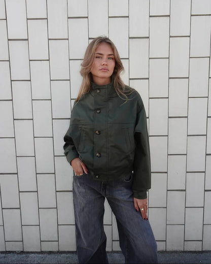 Veste Bomber Zoralie vert, vue 1