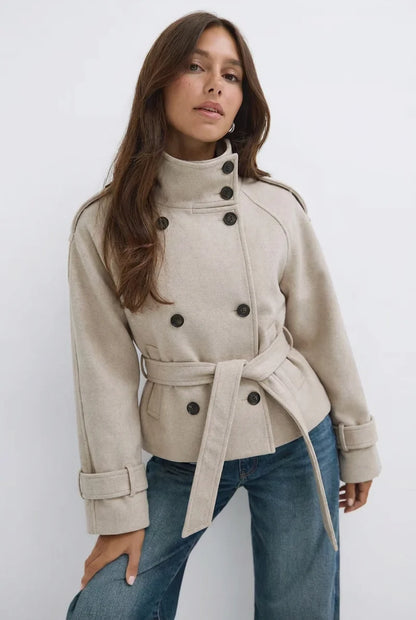 Manteau Analie beige, vue 2
