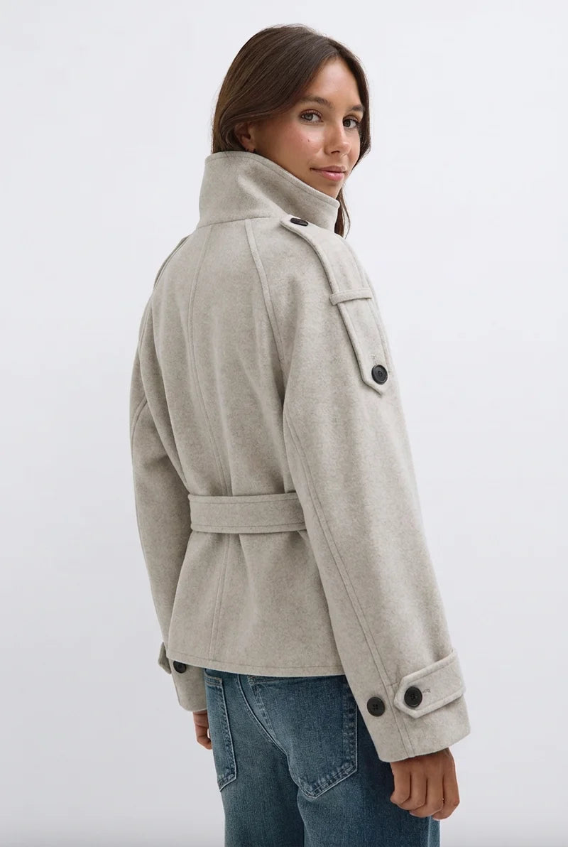 Manteau Analie beige, vue 3