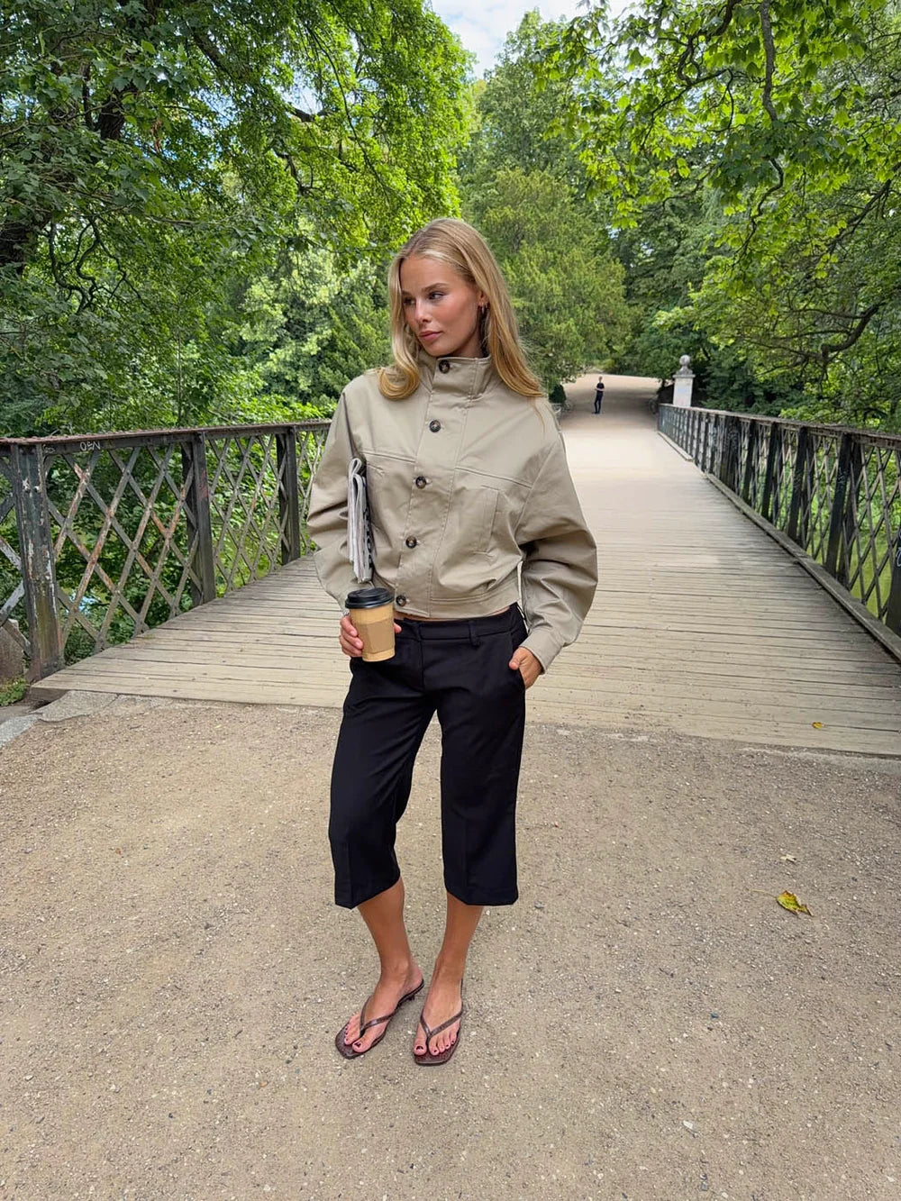 Veste Bomber Zoralie beige, vue 10