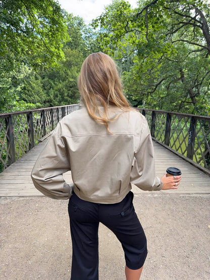 Veste Bomber Zoralie beige, vue 3