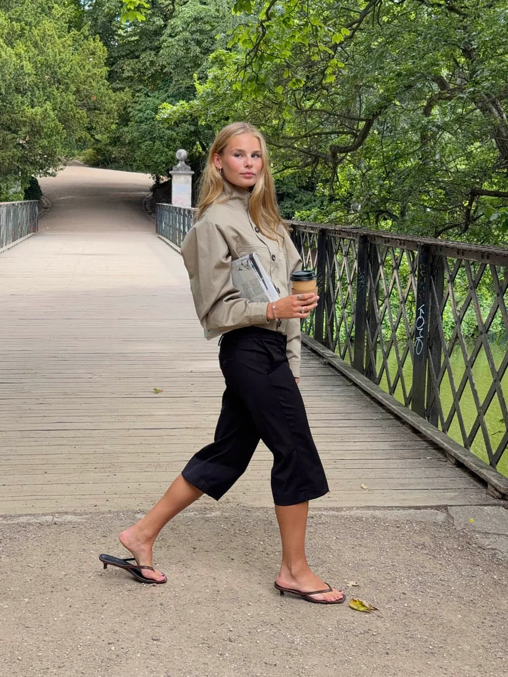 Veste Bomber Zoralie beige, vue 2