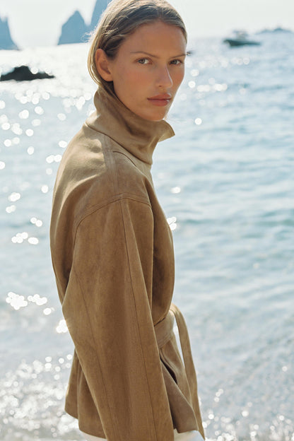 Veste Osalys marron clair, vue 2