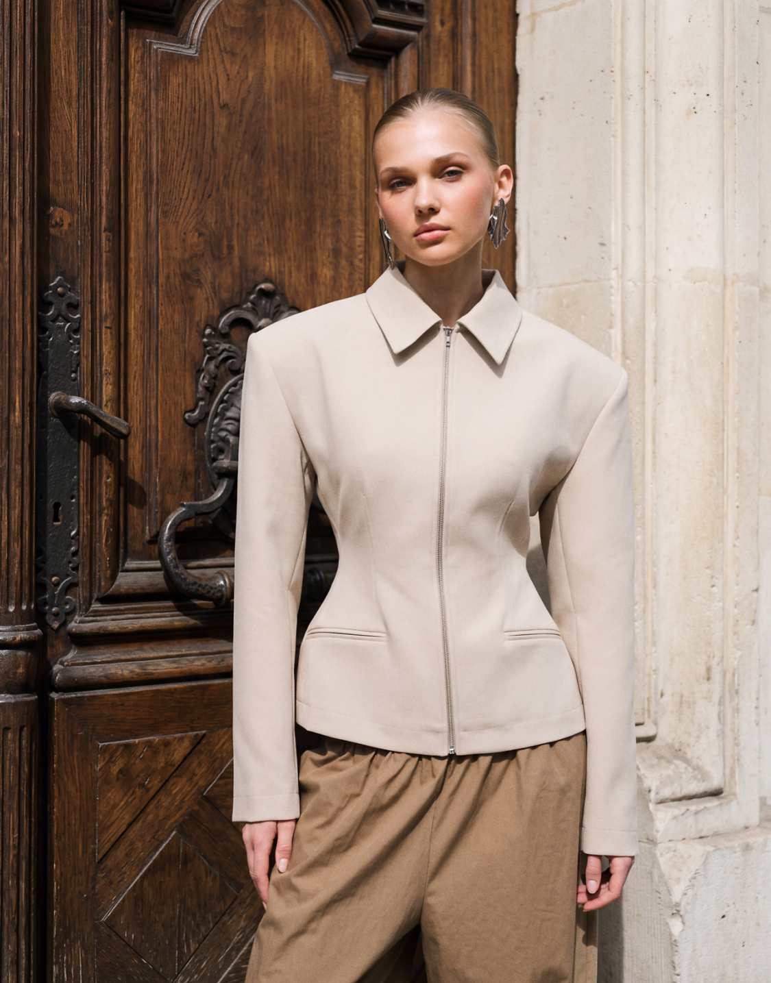 Blazer Calie beige, vue 1