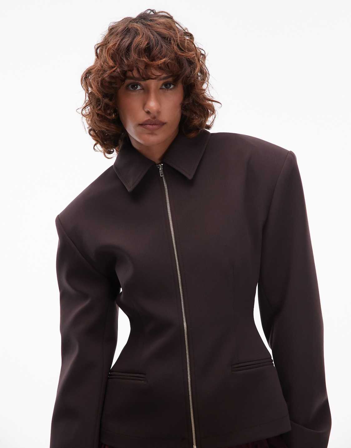 Blazer Calie marron, vue 2