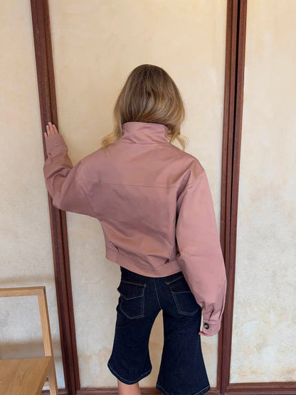 Veste Bomber Zoralie vieux rose, vue 3