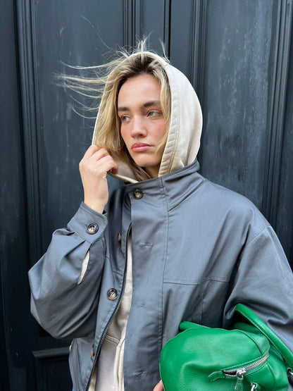 Veste Bomber Zoralie gris, vue 7