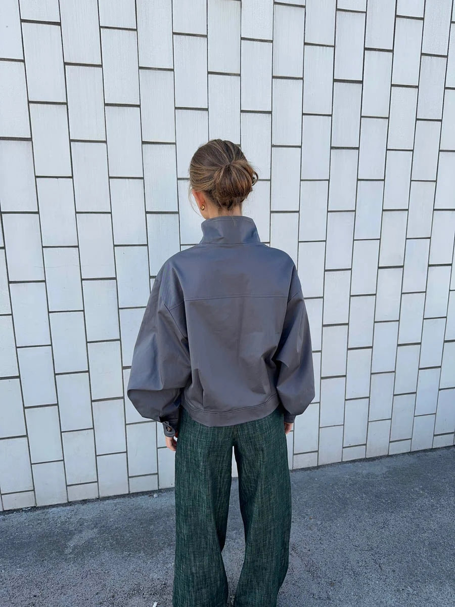 Veste Bomber Zoralie gris, vue 4