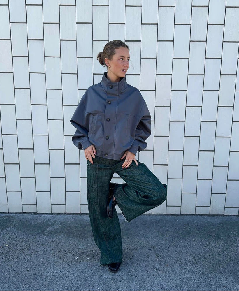 Veste Bomber Zoralie gris, vue 2