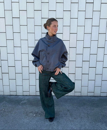 Veste Bomber Zoralie gris, vue 2