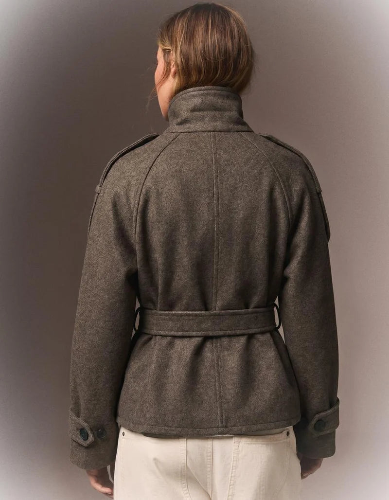Manteau Analie marron vu de dos